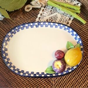 Cali  Pottery Lemon Fruit Platter Signed